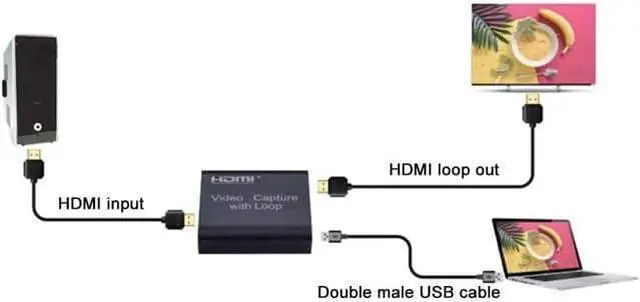 Alt view image 4 of 7 - HDMI Audio Video Capture Card, 4K HD HDMI Video Capture Card with HDMI Loop Out, Broadcast Live Stream and Record, Full HD 1080P Live Streaming Video Game Grabber Converter