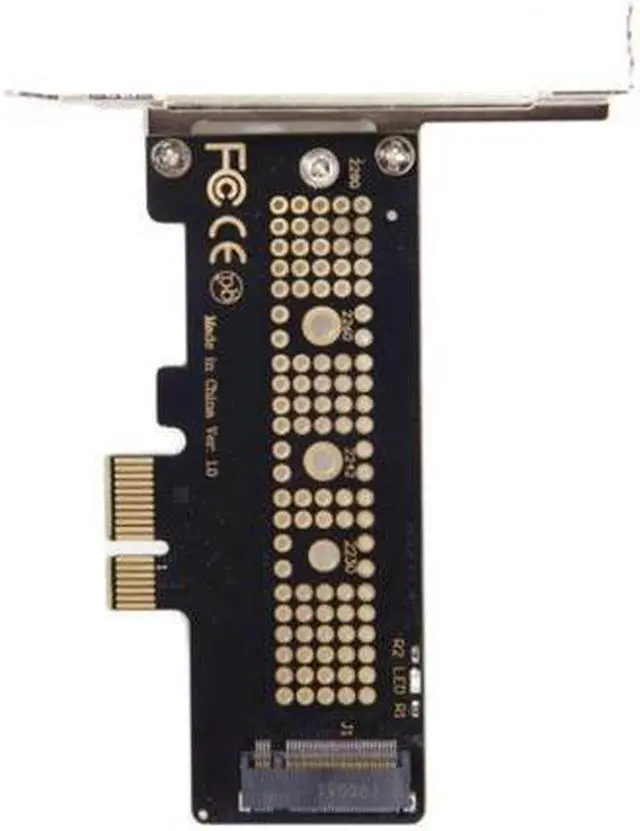 Alt view image 3 of 7 - Low Profile PCI-E 3.0 x1 Lane to M.2 NGFF M-Key SSD Nvme AHCI PCI Express Adapter Card SA-008