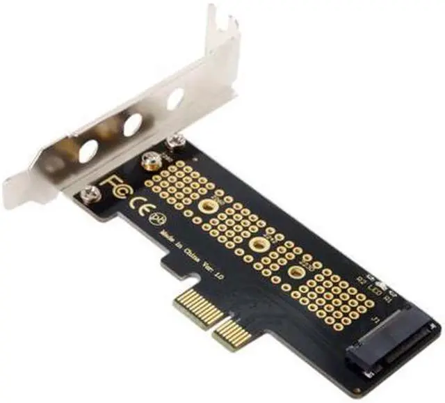 Alt view image 5 of 7 - Low Profile PCI-E 3.0 x1 Lane to M.2 NGFF M-Key SSD Nvme AHCI PCI Express Adapter Card SA-008