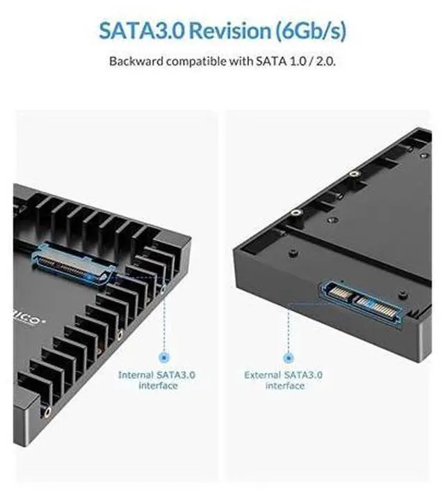 Alt view image 4 of 7 - 25 SSD SATA to 35 Hard Drive Adapter Internal Drive Bay Converter Mounting Bracket Caddy Tray for 795125mm 25 inch HDDSSD with SATA III Interface