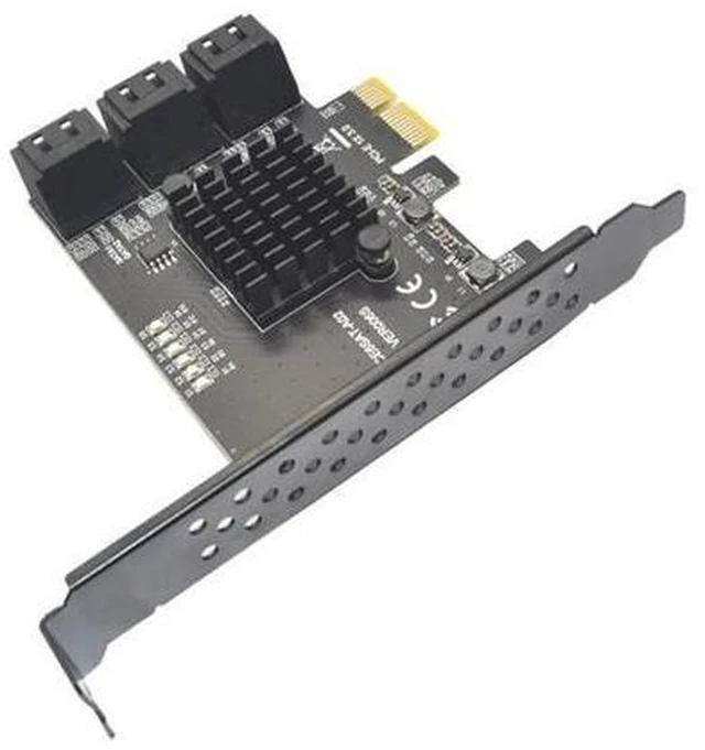 Alt view image 3 of 5 - to 6 SATA Card 6 Ports SATA3 PCI Express Expansion Card PCI-E/ SATA Controller Multiplier for SSD Synology ASM1166 Chip