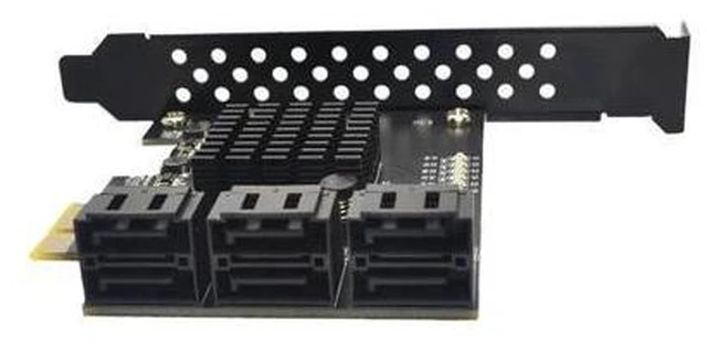 Alt view image 4 of 5 - to 6 SATA Card 6 Ports SATA3 PCI Express Expansion Card PCI-E/ SATA Controller Multiplier for SSD Synology ASM1166 Chip