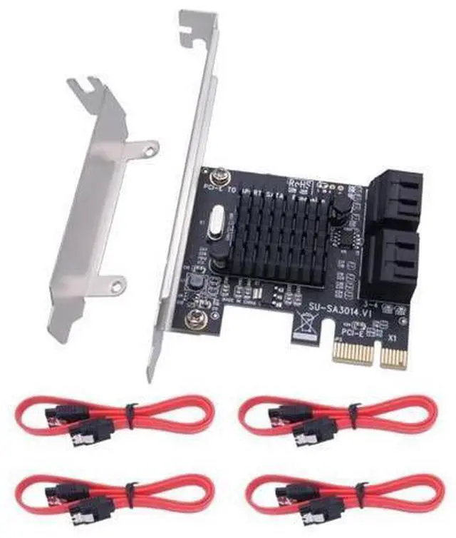Main image of 4 Port SATA III Expansion Card 6Gbps PCIe 1X to SATA 3.0 Adapter Converter Card Support IPFS Hard Disk Devices Card