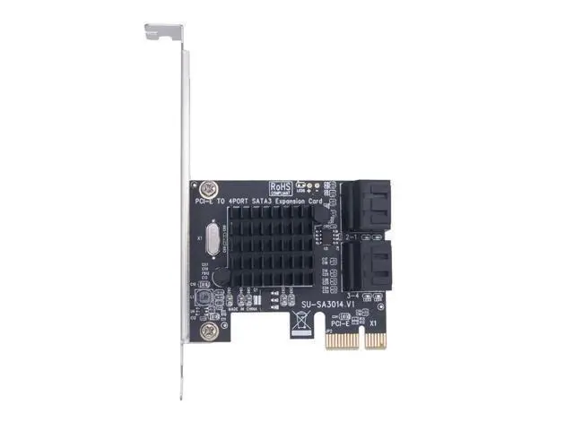 Alt view image 4 of 5 - 4 Port SATA III Expansion Card 6Gbps PCIe 1X to SATA 3.0 Adapter Converter Card Support IPFS Hard Disk Devices Card
