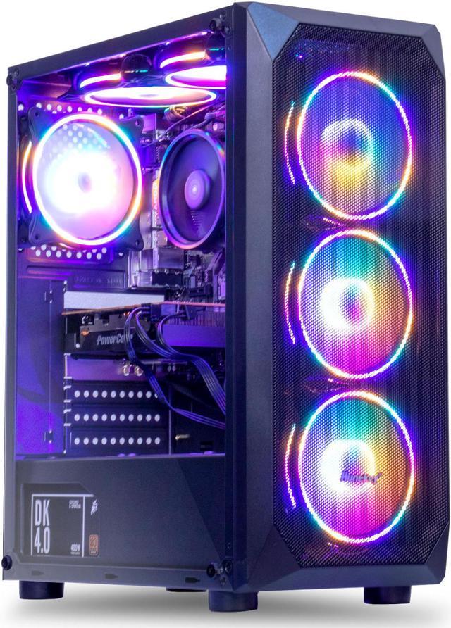  MXZ Gaming PC Desktop Computer, AMD Ryzen 5 4500, RX 6600 8GB,  16GB DDR4, NVME 500GB SSD, 6RGB Fans, Win 11 Pro Ready, Gamer Desktop  Computer(R5 4500