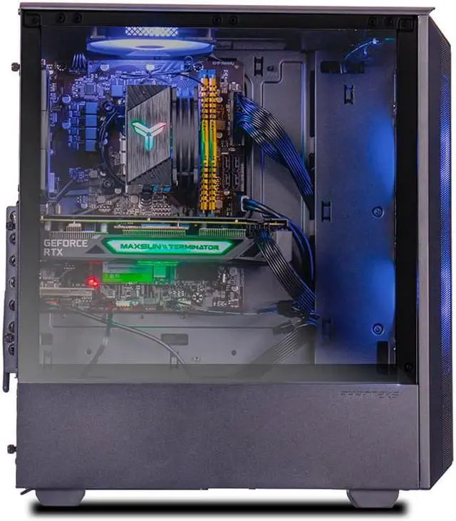 Alt view image 4 of 6 - MXZ Gaming PC,Intel Core i5 13400F 3.6GHz , GeForce RTX 3050, 16GB( 8GB*2)DDR4 3200MHz, NVME M2 500G, RGB Fans,Windows 11 Pro Ready to use, Gamer Desktop Computer(I5 13400F| RTX 3050)