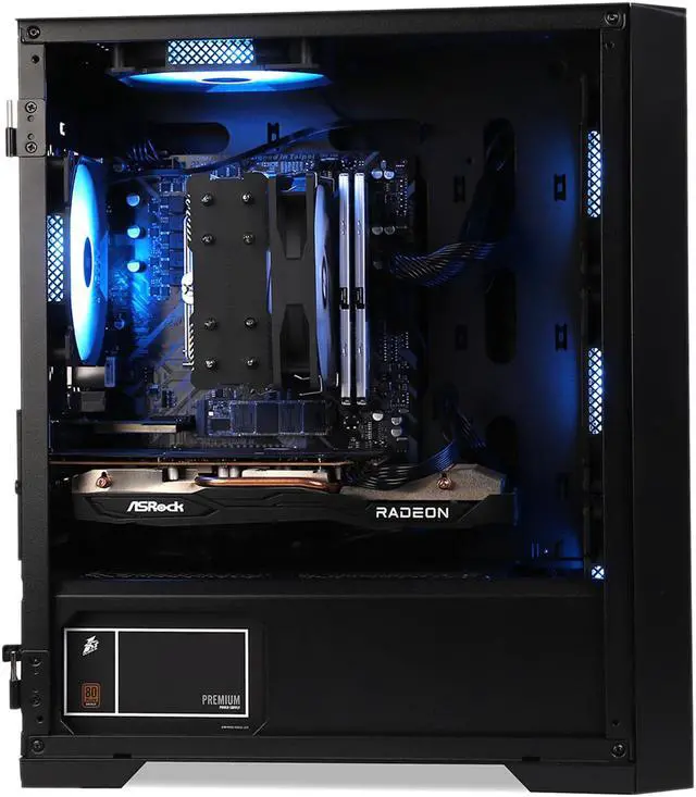 Alt view image 6 of 6 - MXZ Gaming PC Desktop Computer, AMD Ryzen 7 5700X 3.6GHz, GeForce RTX 3060 Ti,16GB(8G*2) DDR4, NVME 500GB SSD, 5RGB Fans, Win 11 Pro Ready, Gamer Desktop Computer (R7 5700X|RTX 3060 Ti)