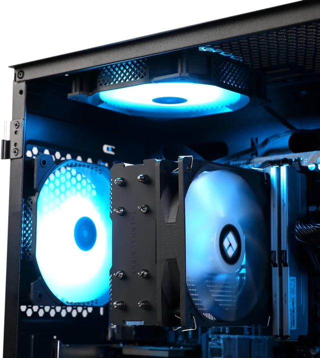 Main image of MXZ Gaming PC Desktop Computer, AMD Ryzen 5, B450,16GB DDR4, NVME 1 T SSD, 6RGB Fans, Win 11 Pro Ready, Gamer Desktop Computer