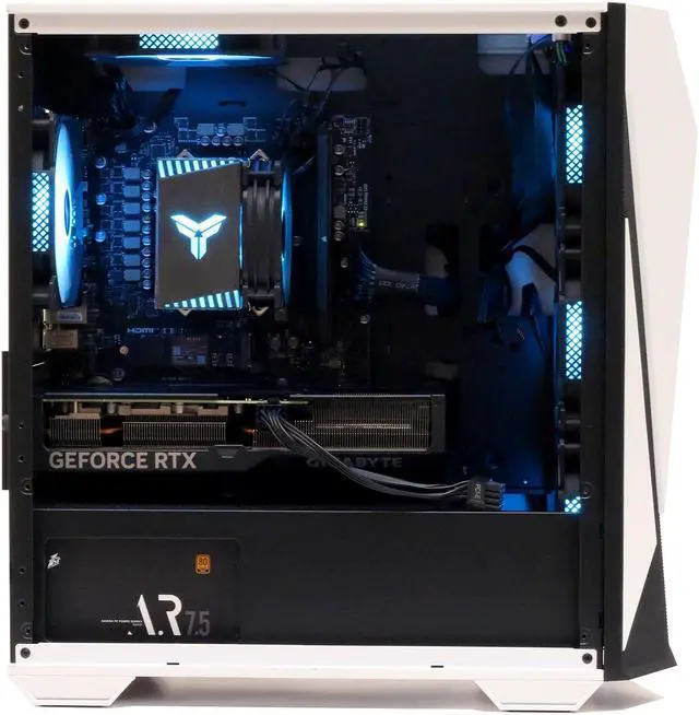 Alt view image 7 of 7 - MXZ High Performance Gaming PC, AMD Ryzen 5 7500F,GeForce RTX 4060, B650,16GB DDR5,1TB NVME, 5 RGB Fans, Windows 11 Pro Ready to use (R5 7500F| RTX 4060)
