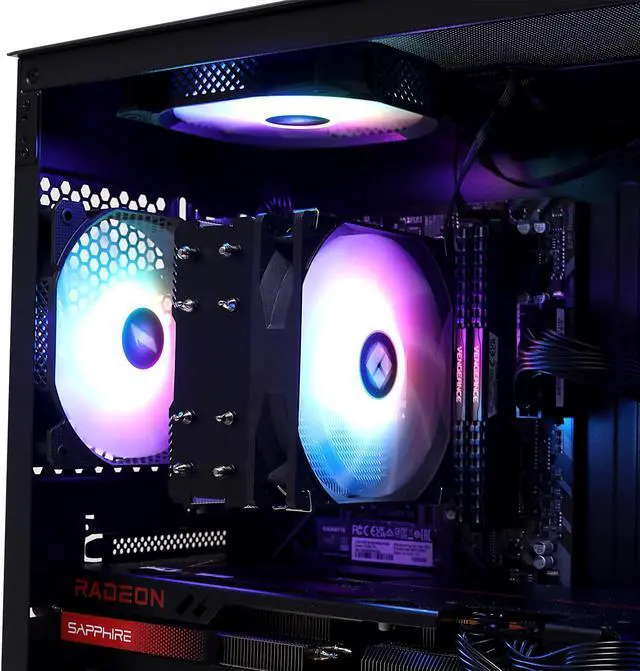 Alt view image 2 of 7 - MXZ Gaming PC AMD Ryzen 5 5600X , GeForce RTX4070,16GB DDR4,  KC3000 M.2 SSD 1T, B450, 6RGB Fans,Windows 11 Pro , Gamer Desktop Computer(R5 5600X| RTX4070)