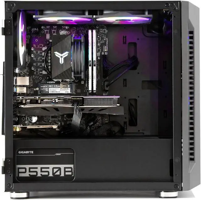 Alt view image 7 of 7 - MXZ Gaming PC ,Intel Core i5 13400F 3.6GHz , RX 7600, Gaming PC ,16GB( 8GB*2)DDR4 3200MHz, NVME M2 1 T, RGB Fans,Windows 11 Pro Ready to use, Gamer Desktop Computer(I5 13400F| RX 7600)