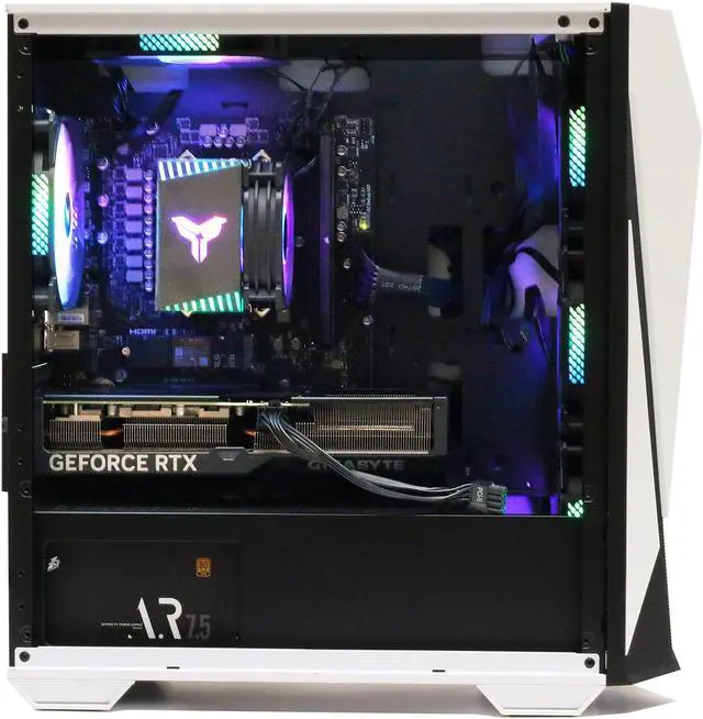 Alt view image 8 of 7 - MXZ High Performance Gaming PC, AMD Ryzen 5 7500F,GeForce RTX 4060, B650,16GB DDR5,1TB NVME, 5 RGB Fans, Windows 11 Pro Ready to use (R5 7500F| RTX 4060)