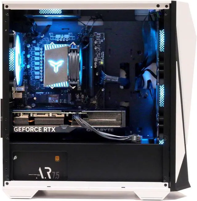 Alt view image 5 of 7 - MXZ High Performance Gaming PC, AMD Ryzen 5 7600 Zen 4 architecture,GeForce RTX 4060,  A620, 16GB DDR5, 1TB NVME,5 RGB Fans, Windows 11 Pro Ready to use (R5 7600| RTX 4060)