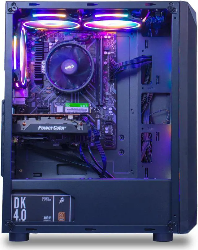 Alt view image 7 of 7 - MXZ Gaming PC Computer , AMD Ryzen 5 3500X ,RX 6500XT,8GB DDR4, NVME M2 500GB, 5 RGB Fans, Windows 11 Pro Ready to Use, Gamer Desktop Computer (R5 3500X| RX6500XT)