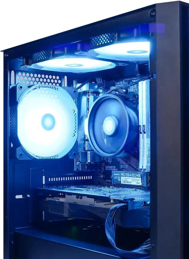 Alt view image 6 of 7 - MXZ Gaming PC Desktop Computer, AMD Ryzen 5 4500 3.6GHz, GTX1660S,16GB(8G*2) DDR4, NVME 500GB SSD, 6RGB Fans, Win 11 Pro Ready, Gamer Desktop Computer(R5 4500|GTX1660S)