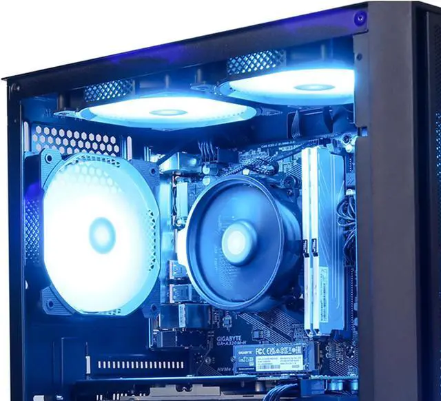 Alt view image 2 of 7 - MXZ Gaming PC Desktop Computer, AMD Ryzen 5 4500 3.6GHz, GTX1660S,16GB(8G*2) DDR4, NVME 500GB SSD, 6RGB Fans, Win 11 Pro Ready, Gamer Desktop Computer(R5 4500|GTX1660S)