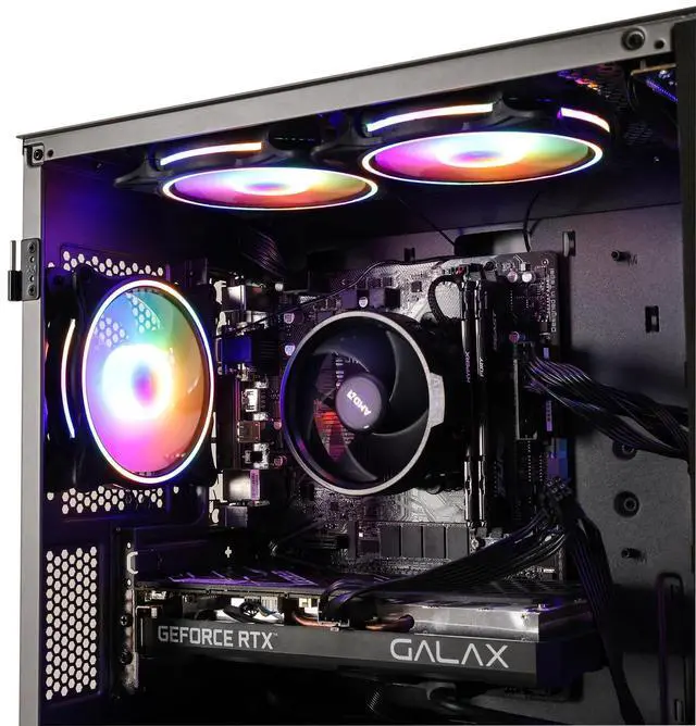 Alt view image 2 of 7 - MXZ Gaming PC Computer AMD Ryzen 5 5600 3.6GHz,RX7650GRE, 16GB(8G*2) DDR4, NVME 1T SSD, 6RGB Fans, WIFI & Win 11 Pro Ready, Gamer Desktop Computer,(R5 5600|RX 7650 GRE)