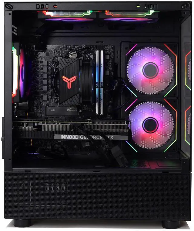 Alt view image 5 of 7 - MXZ Intel Core i7 13700F 5.2GHz,GeForce RTX 4070, Gaming PC ,16GB*2 DDR5 6000MHz, M.2 SSD 1T, B760, 6RGB Fans,Windows 11 Pro , Gamer Desktop Computer(I7 13700F| RTX 4070)