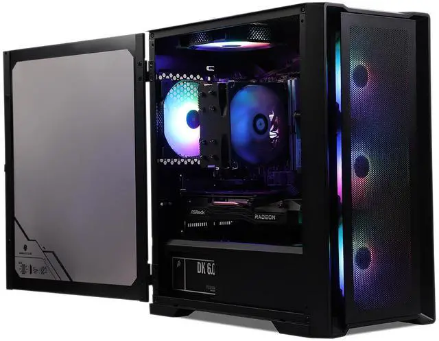 Alt view image 7 of 7 - MXZ Gaming PC ,AMD Ryzen 7 9700X , GeForce RTX 5070 ,32GB(16GB*2)DDR5 6000MHz, NVME M2 1 T, 6RGB Fans,Windows 11 Pro Ready to use, Gamer Desktop Computer(R7 9700X| RTX 5070)