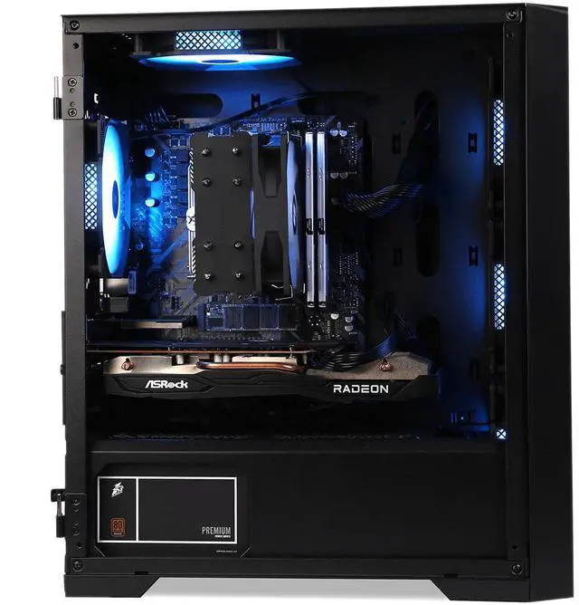 Alt view image 6 of 7 - MXZ Gaming PC ,AMD Ryzen 7 7700 , GeForce RTX 5060 ,32GB(16GB*2)DDR5 6000MHz, NVME M2 1 T, 6RGB Fans, Windows 11 Pro Ready to use, Gamer Desktop Computer(R7 7700| RTX 5060)