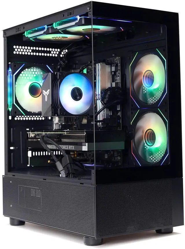 Main image of MXZ High Performance Gaming PC, AMD Ryzen 5 9600X,GeForce RTX 4070 Super, B650,16GB DDR5,1TB NVME, 5 RGB Fans, Windows 11 Pro Ready to