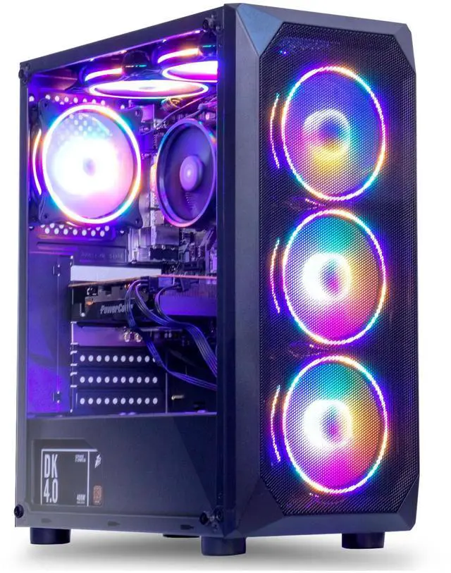 Main image of MXZ Gaming PC Computer AMD Ryzen 5 5500 3.6GHz, RTX 3060 12GB, B450M,16GB(8G*2) DDR4 3200,NVME 1T SSD, 6RGB Fans, WIFI & Win 11 Pro Ready, Gamer Desktop Computer