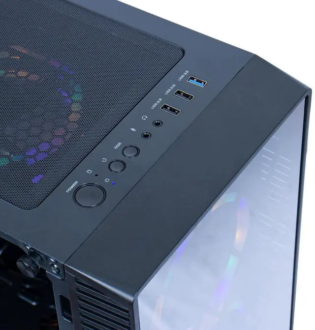 Alt view image 5 of 6 - MXZ Gaming PC Desktop Computer, AMD Ryzen 5 4500 3.6GHz, GTX1660S,16GB(8G*2) DDR4, NVME 500GB SSD, 6RGB Fans, Win 11 Pro Ready, Gamer Desktop Computer(R5 4500|GTX1660S)