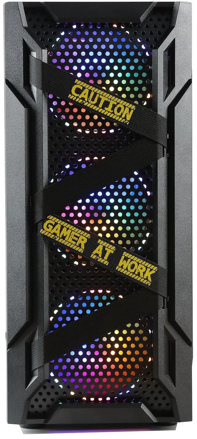 Alt view image 5 of 7 - MXZ Gaming PC Computer Intel Core i5 9400F, RX 580, 8GB DDR4, NVME M2 500GB, 5 RGB Fans, Windows 11 Pro Ready to Use, Gamer Desktop Computer