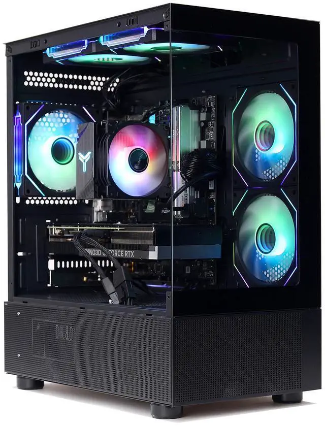 Main image of MXZ High Performance Gaming PC, AMD Ryzen 5 7500F,GeForce RTX 4060, B650,16GB DDR5,1TB NVME, 5 RGB Fans, Windows 11 Pro Ready to use (R5 7500F| RTX 4060)