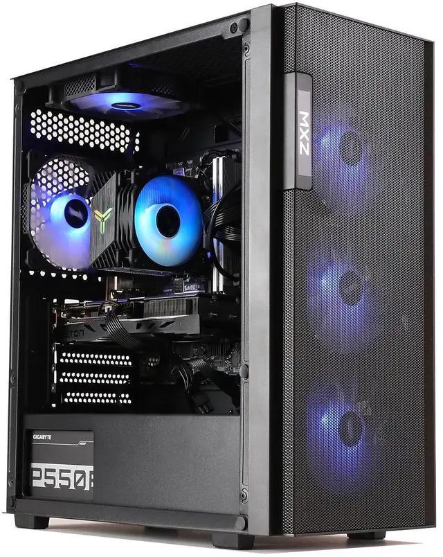 Main image of MXZ Gaming PC Computer Intel Core i5 12400F , GeForce RTX 4060, 8GB*2(16GB) DDR4, NVME M2 500G, 5RGB Fans,Windows 11 Pro Ready to use, Gamer Desktop Computer(I5 12400F| RTX4060)