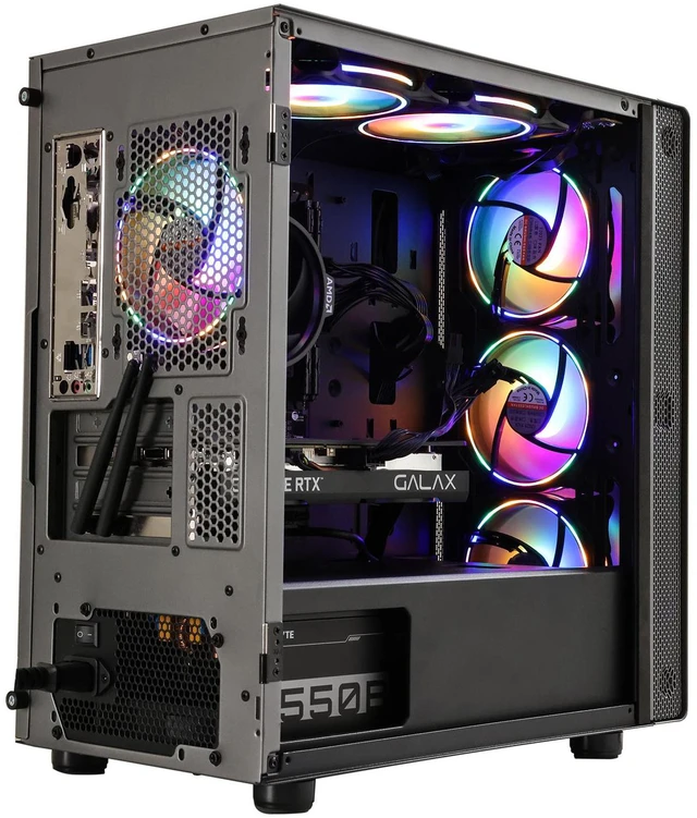 Alt view image 4 of 5 - MXZ Gaming PC AMD Ryzen 5 5600 , GeForce RTX5060Ti,16GB DDR4, 1T, A520, 6RGB Fans,Windows 11 Pro , Gamer Desktop Computer(R5 5600| RTX5060Ti)