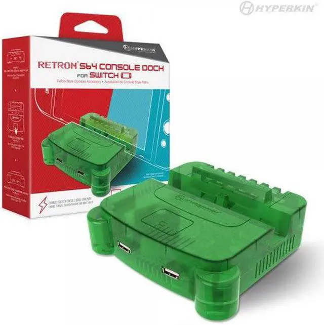 Alt view image 10 of 14 - Hyperkin RetroN S64 Console Dock for Switch (Lime Green) Nintendo Switch