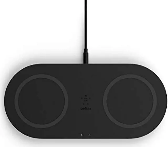 Alt view image 11 of 16 - Belkin Dual Wireless Charger (Dual Wireless Charging Pad 10W for iPhone 11, 11 Pro, 11 Pro Max, Galaxy S20, S20+, S20 Ultra, Pixel 4, 4XL, AirPods and More), Black
