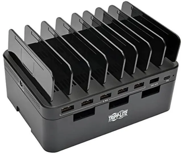 Alt view image 7 of 13 - Tripp Lite U280-007-CQC-ST 7-Port Usb Charging Station Hub With Quick Charge 3.0, Usb-C Port, Device Storage, 5V 4A (60W) Usb Charge Output - Power Adapter - 60 Watt - 4 A - 7 Output Connectors (6 X