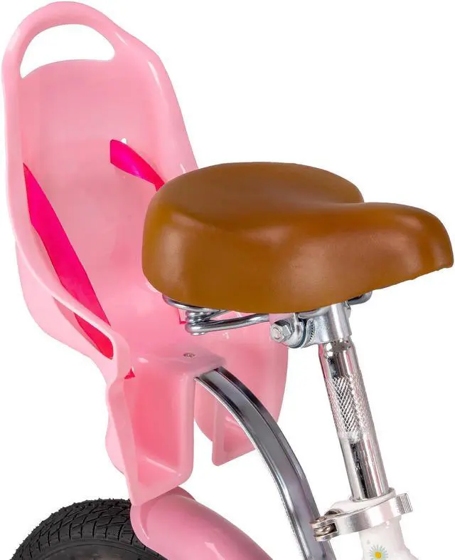 Alt view image 4 of 6 - JOYSTAR Little Daisy Kids Bike for 2-7 Years Girls with Training Wheels & Front Handbrake,12 14 16 Inch , Blue Pink White
