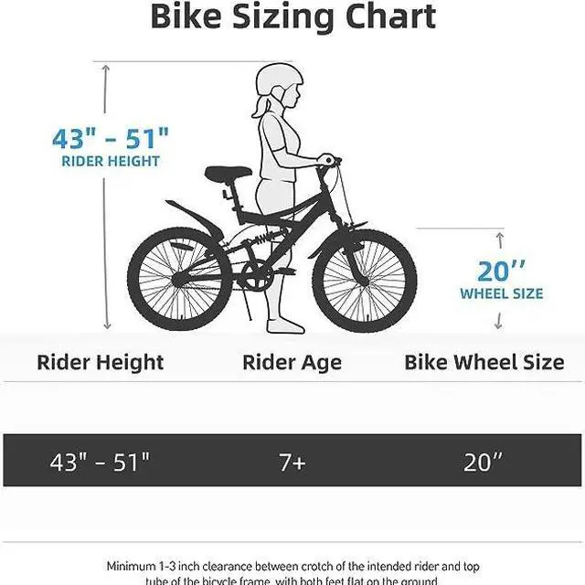 Alt view image 5 of 6 - JOYSTAR 20 Inch Kids' Bike for Kids Ages 5-13 Years Old, Dual-Suspension Kids Mountain Bike with Kickstand