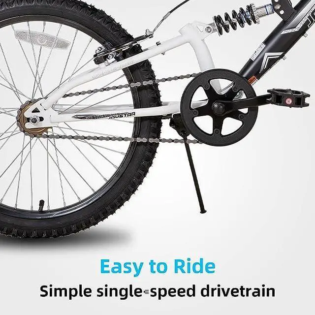 Alt view image 3 of 6 - JOYSTAR 20 Inch Kids' Bike for Kids Ages 5-13 Years Old, Dual-Suspension Kids Mountain Bike with Kickstand
