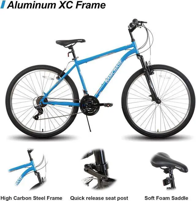Alt view image 2 of 7 - Hiland 26 27.5 Inch Mountain Bike, Men's Women's MTB with 21 Speeds, High-Tensile Steel Frame, V Brake, Hardtail Bicycle for Adults