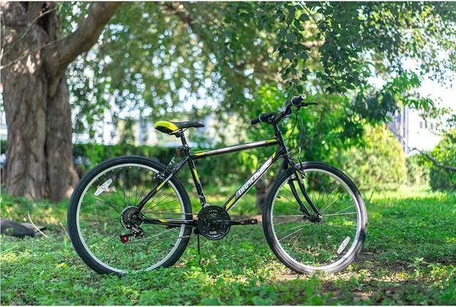Alt view image 6 of 6 - HILAND 26 27.5 Inch Mountain Bike, High-Tensile Steel Frame, 21 Speeds, V Brake, Hardtail Bicycle for Men and Women, Ideal MTB for Adults