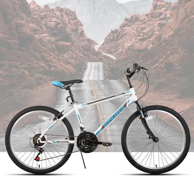 Alt view image 6 of 6 - HILAND 26 27.5 Inch Mountain Bike, High-Tensile Steel Frame, 21 Speeds, V Brake, Hardtail Bicycle for Men and Women, Ideal MTB for Adults
