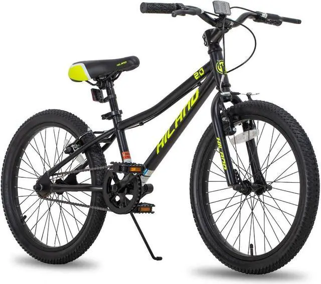 Main image of Hiland 20 inch Kids Mountain Bike for Boys and Girls, Single Speed with Dual Handbrakes, Kickstand, Multiple Color