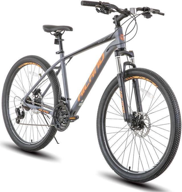 Hiland Mountain Bike 27 Speeds Lock Out Suspension Fork Aluminum Frame Hydraulic Disc Brake 27.5 inch Wheel Grey MTB for Men and Women Newegg