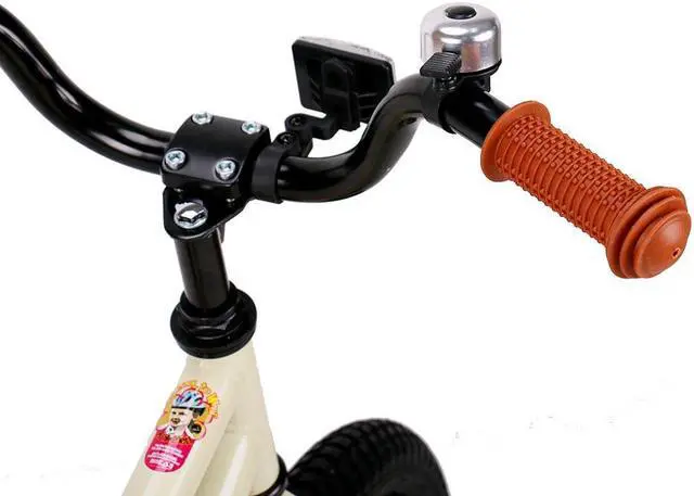 Alt view image 5 of 7 - JOYSTAR Totem Kids Bike for 2-9 Years Old Boys Girls, BMX Style Kid Bicycles 12 14 16 18 Inch with Training Wheels, 18 Inch Children Bikes with Kickstand and Handbrake 14" Beige