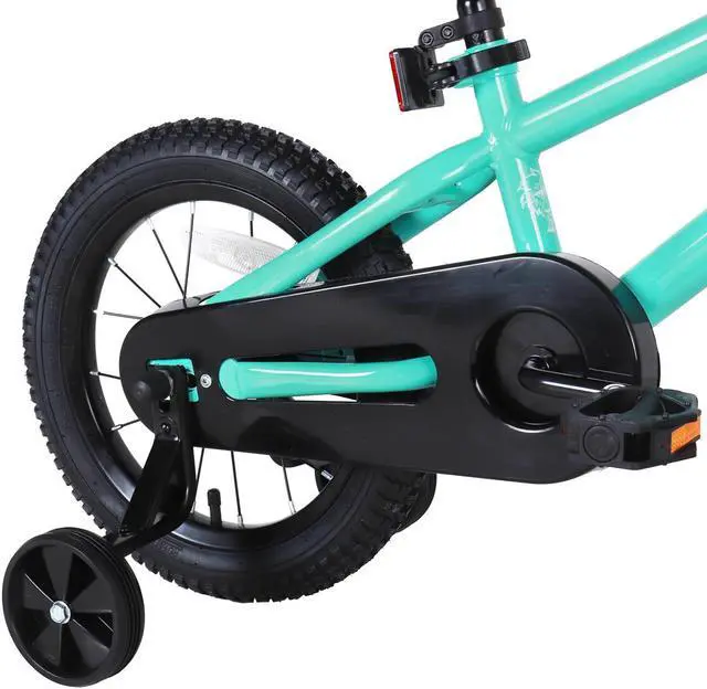 Alt view image 7 of 7 - JOYSTAR Totem Kids Bike for 2-9 Years Old Boys Girls, BMX Style Kid Bicycles 12 14 16 18 Inch with Training Wheels, 18 Inch Children Bikes with Kickstand and Handbrake 12" Green