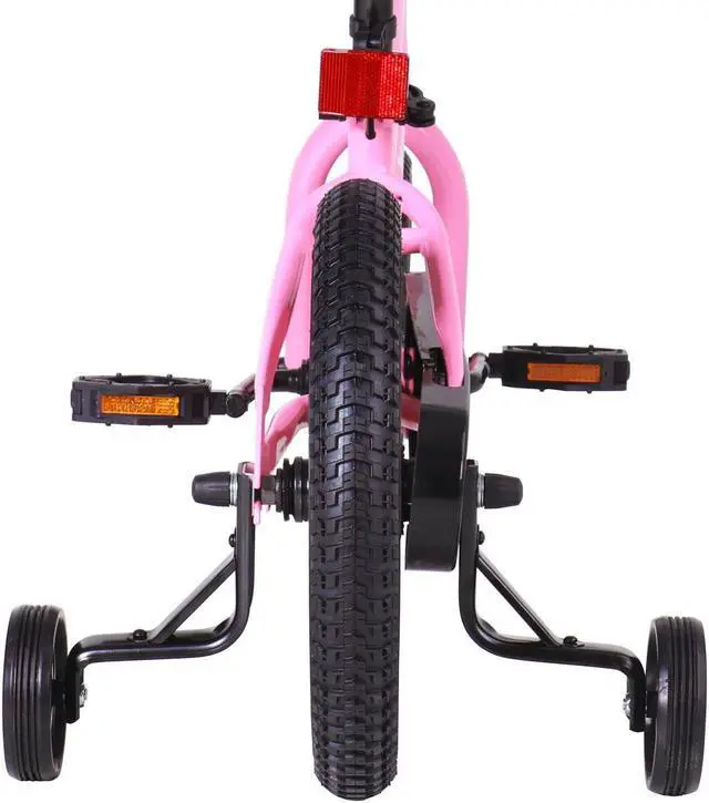 Alt view image 6 of 6 - JOYSTAR Totem Kids Bike for 2-9 Years Old Boys Girls, BMX Style Kid Bicycles 12 14 16 18 Inch with Training Wheels, 18 Inch Children Bikes with Kickstand and Handbrake 12" Pink
