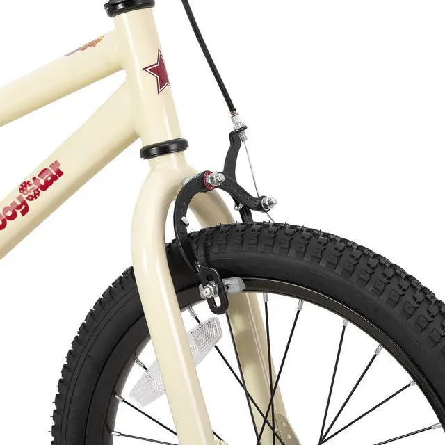 Alt view image 4 of 6 - JOYSTAR Totem Kids Bike for 2-9 Years Old Boys Girls, BMX Style Kid Bicycles 12 14 16 18 Inch with Training Wheels, 18 Inch Children Bikes with Kickstand and Handbrake 18" Beige