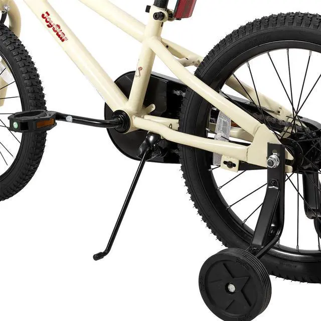 Alt view image 3 of 6 - JOYSTAR Totem Kids Bike for 2-9 Years Old Boys Girls, BMX Style Kid Bicycles 12 14 16 18 Inch with Training Wheels, 18 Inch Children Bikes with Kickstand and Handbrake 18" Beige