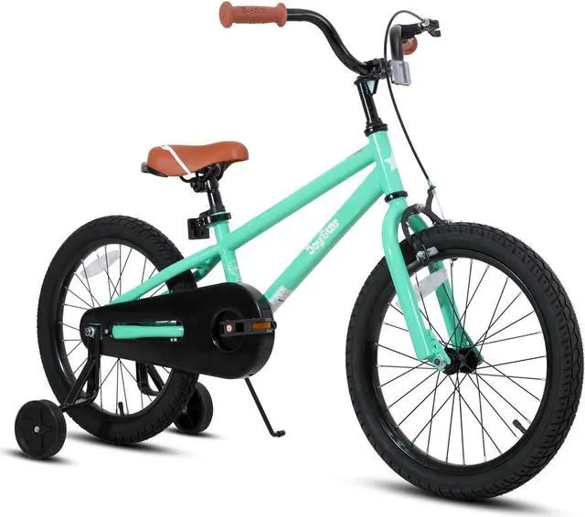 Main image of JOYSTAR Totem Kids Bike for 2-9 Years Old Boys Girls, BMX Style Kid Bicycles 12 14 16 18 Inch with Training Wheels, 18 Inch Children Bikes with Kickstand and Handbrake 18" Green