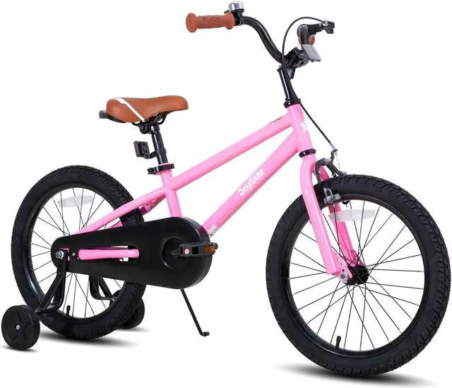 Main image of JOYSTAR Totem Kids Bike for 2-9 Years Old Boys Girls, BMX Style Kid Bicycles 12 14 16 18 Inch with Training Wheels, 18 Inch Children Bikes with Kickstand and Handbrake 18" Pink