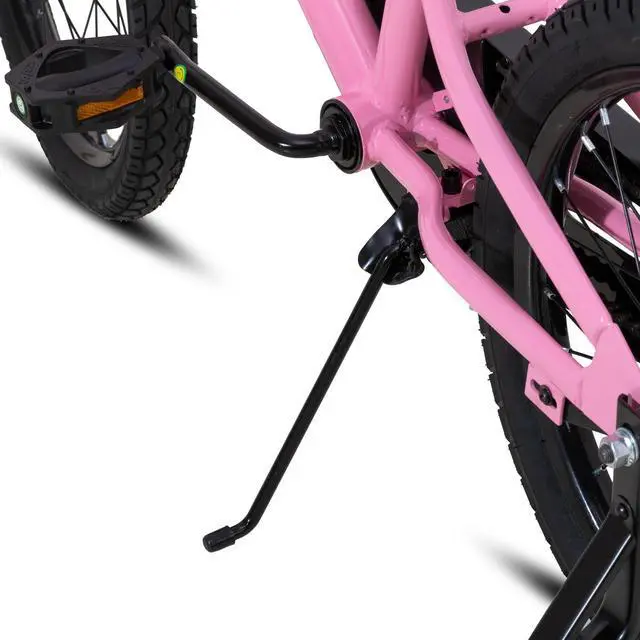 Alt view image 7 of 7 - JOYSTAR Totem Kids Bike for 2-9 Years Old Boys Girls, BMX Style Kid Bicycles 12 14 16 18 Inch with Training Wheels, 18 Inch Children Bikes with Kickstand and Handbrake 18" Pink